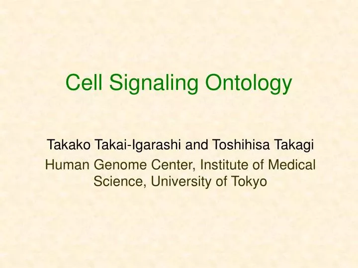 cell signaling ontology