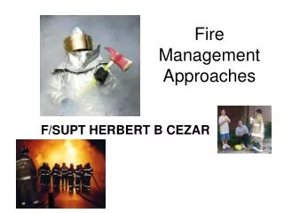Fire Management Approaches