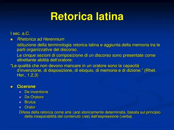 retorica latina