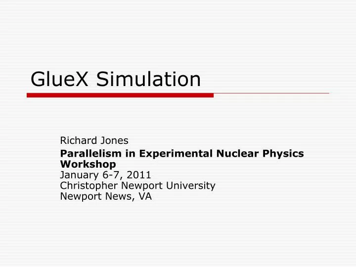 gluex simulation
