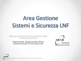 area gestione sistemi e sicurezza lnf