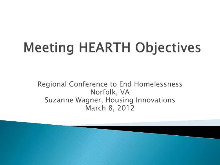 meeting hearth objectives