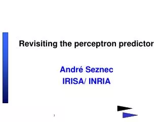 Revisiting the perceptron predictor