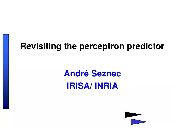 revisiting the perceptron predictor