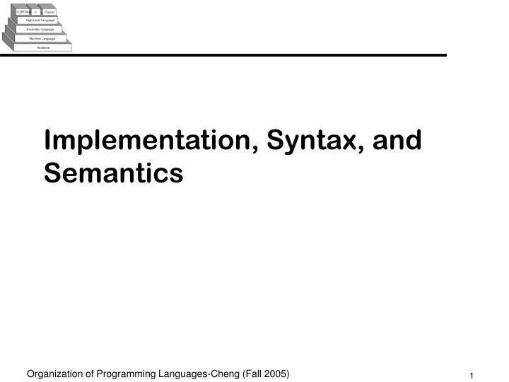 implementation syntax and semantics
