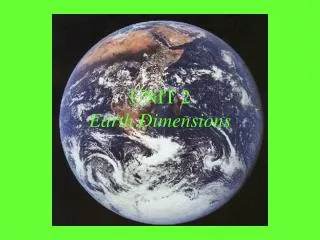 UNIT 2 Earth Dimensions