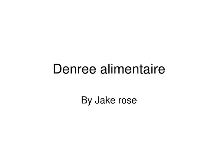 denree alimentaire