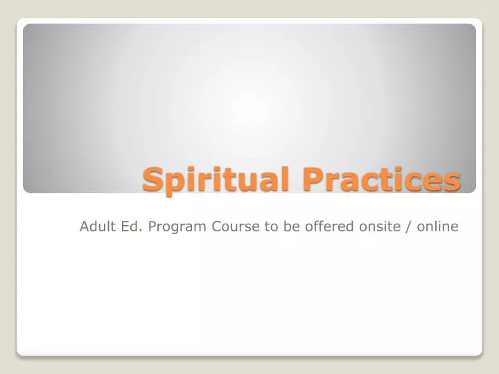 spiritual practices