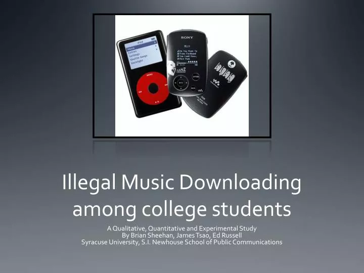 illegal music downloading among college students