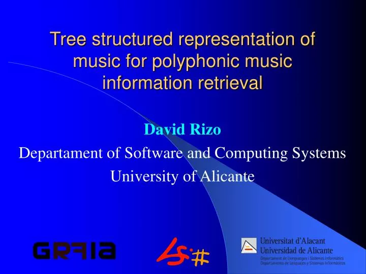 tree structured representation of music for polyphonic music information retrieval