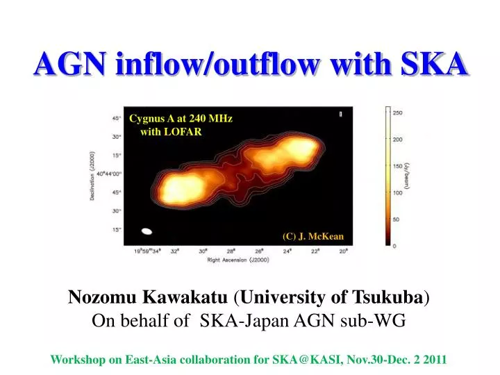 agn inflow outflow with ska