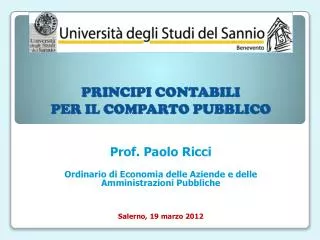 principi contabili per il comparto pubblico