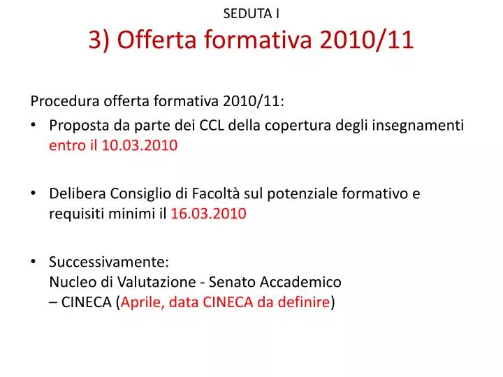 seduta i 3 offerta formativa 2010 11