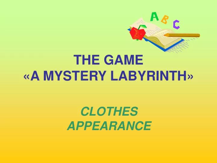 the game a mystery labyrinth