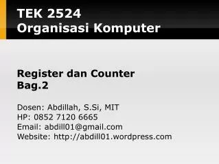 tek 2524 organisasi komputer