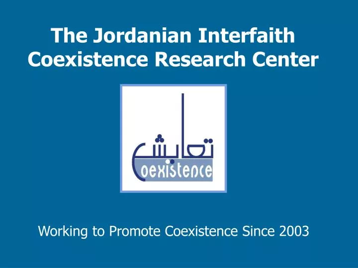 the jordanian interfaith coexistence research center