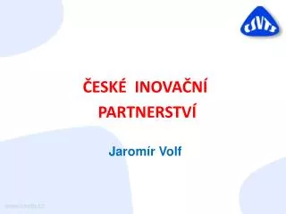 esk inova n partnerstv jarom r volf