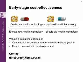 Early-stage cost-effectiveness