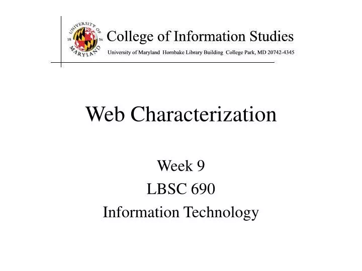 web characterization