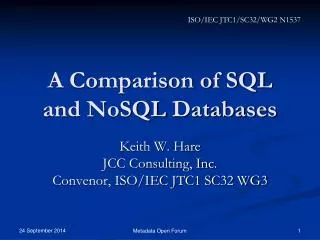 A Comparison of SQL and NoSQL Databases