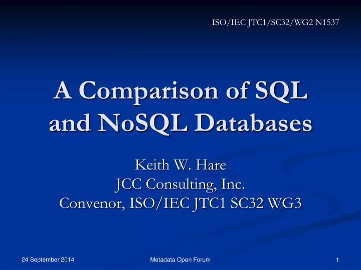 a comparison of sql and nosql databases