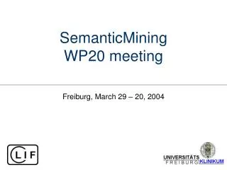 SemanticMining WP20 meeting