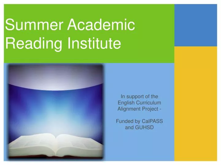 summer academic reading institute