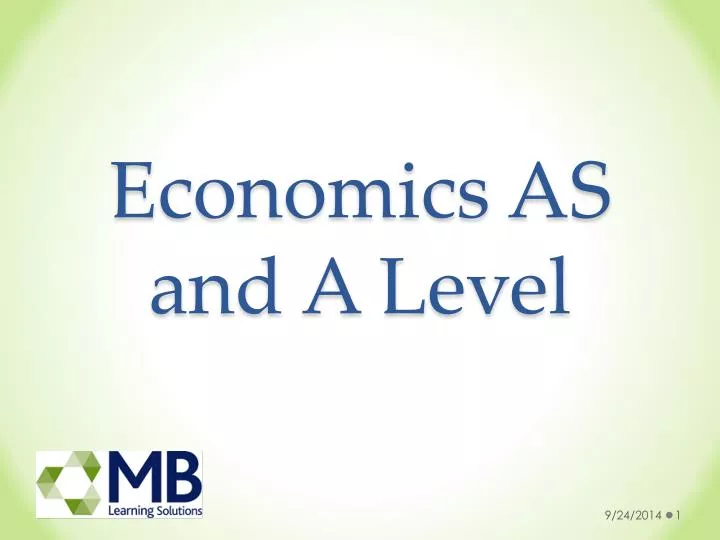 economics as and a level