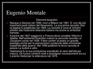 eugenio montale