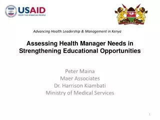Advancing Health Leadership &amp; Management in Kenya