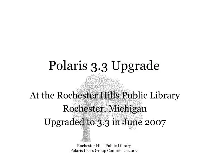 polaris 3 3 upgrade