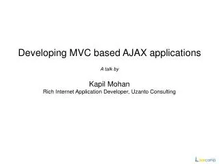 Developing MVC based AJAX applications