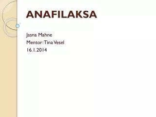 anafilaksa