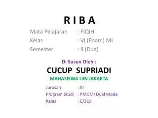 di susun oleh cucup supriadi mahasiswa uin jakarta