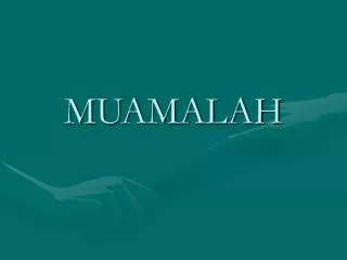 MUAMALAH