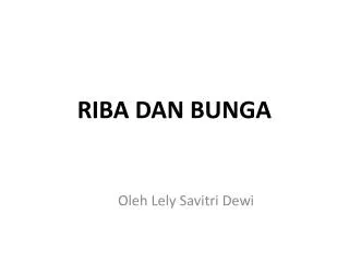 riba dan bunga