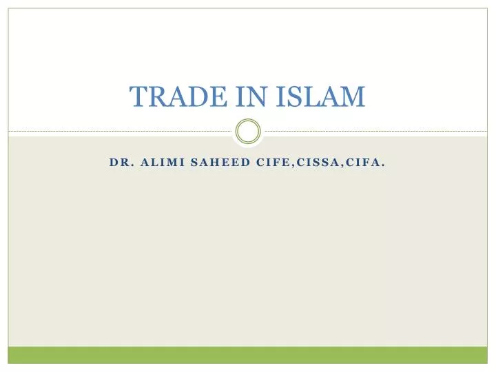 trade in islam