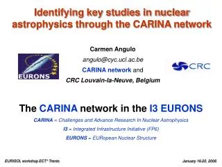 Identifying key studies in nuclear astrophysics through the CARINA network