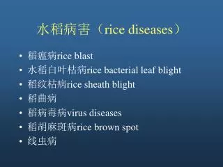 rice diseases
