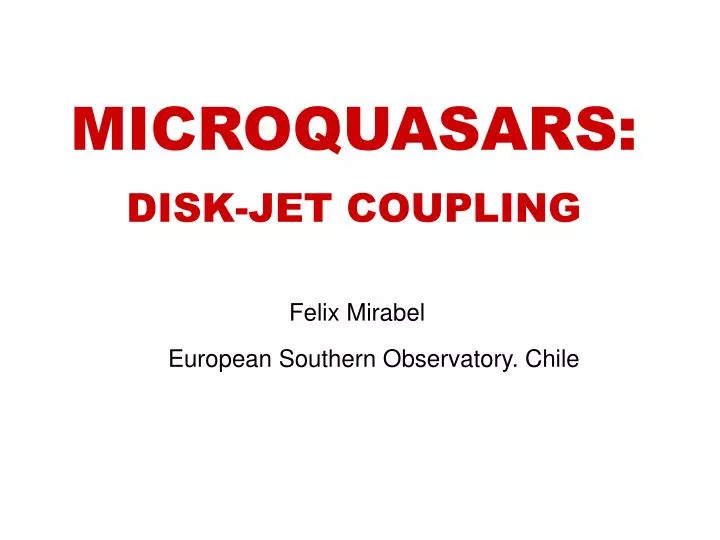 microquasars disk jet coupling