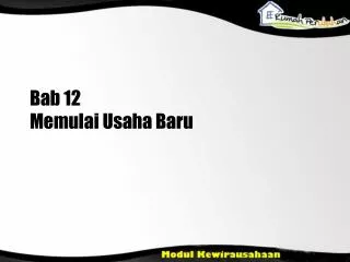 bab 12 memulai usaha baru
