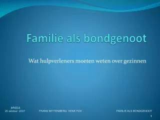 familie als bondgenoot