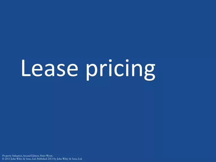 lease pricing