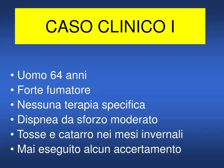 caso clinico i