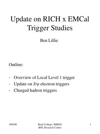 Update on RICH x EMCal Trigger Studies