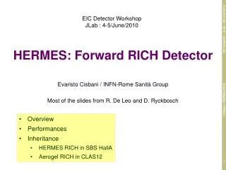HERMES: Forward RICH Detector