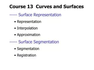 Course 13 Curves and Surfaces
