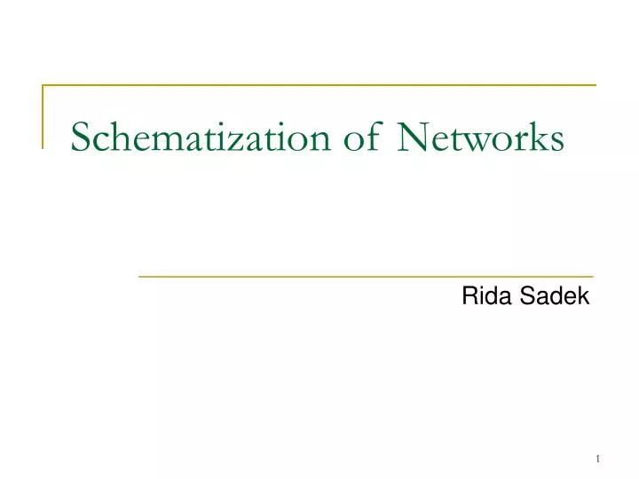 schematization of networks