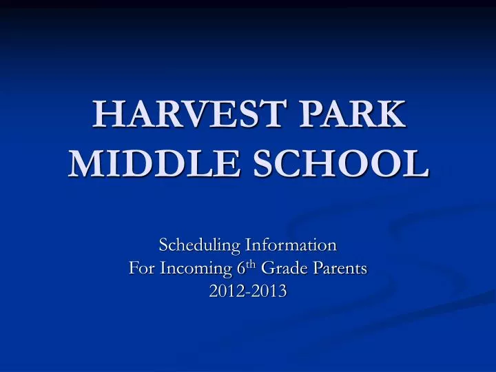 harvest park middle school