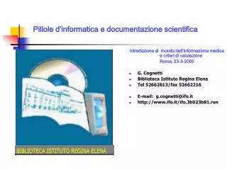 pillole d informatica e documentazione scientifica